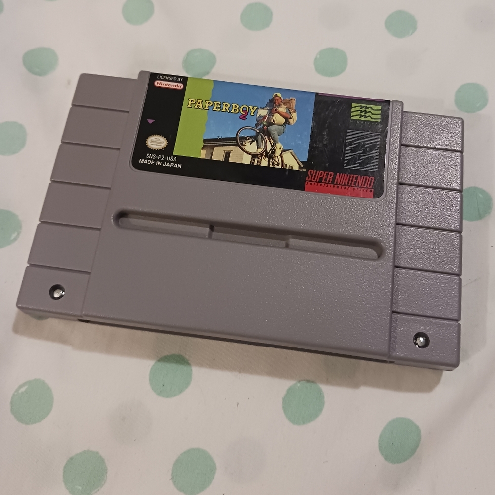Vintage 90's Super Nintendo PAPERBOY Game